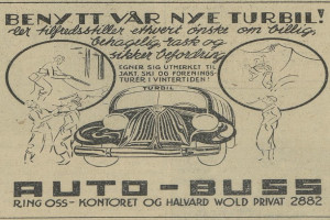 Bilde av Benytt vår nye turbil - 1936